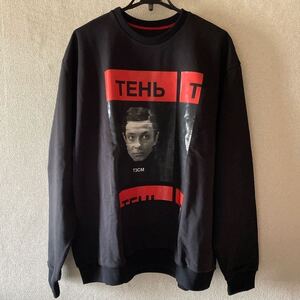 T3CM ティースリーシーエム『OVERSIZED CREW SWEAT RED POSTERS』サイズM 定価23,980円(税込) 新品同様 送料無料 ロシア スウェット