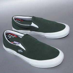 美品!! US 10 / 28cm VANS SLIP-ON PRO スリッポン 緑スエード USA企画