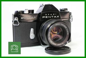 【同梱歓迎】実用■ペンタックス PENTAX SPOTMATIC F ボディ+SMC TAKUMAR 55mm F1.8 M42■シャッター全速完動・露出計完動■AD265