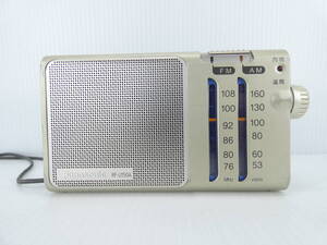 ★☆Panasonic ワイドFM対応 FM/AMコンパクトラジオ RF-U150A 動作品 オマケ新品電池付き☆★