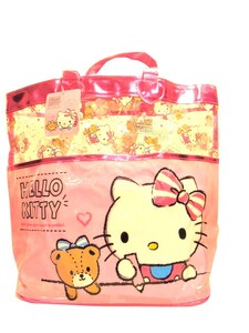 レディースバッグ Hello Kitty ハローキティ サンリオ キティ 船形ビニールトートバッグ サービス品（ピンク）64698122