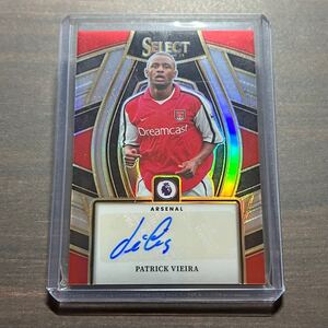 Patrick Vieira / Arsenal Select Signatures Auto 2023-24 Panini Select Premier League Soccer Autograph 直筆サイン