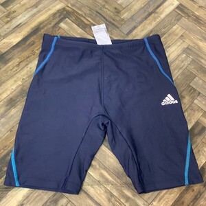 前WK150 adidas　アディダス　競泳　水着　スイムウェア　トレーニング　プール　ジュニア150　ネイビー　クリーニング済