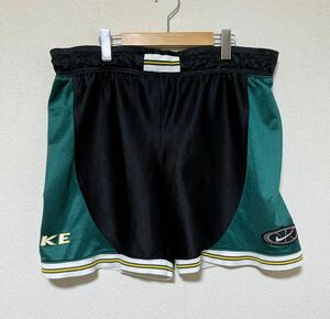 【レア】90’s NIKE ナイキ バスケットボール ショートパンツ バスパン シアトルスーパーソニックスカラー サイズ L