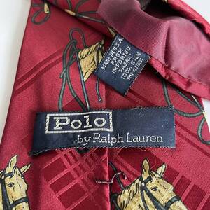 POLO by RALPH LAUREN（ ポロバイラルフローレン） 赤馬チェックネクタイ