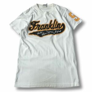 《良品◎》FRANKLIN MARSHALL フランクリンマーシャル★イタリア製*ブランドロゴ*半袖Tシャツ*カットソー*ホワイト*サイズS(MS3065)◆S60