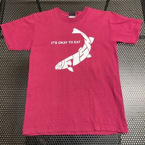 ネペンテス 半袖 プリントTシャツ NEPENTHES XSサイズ エンジ ワイン 画像よりも少し暗いめです