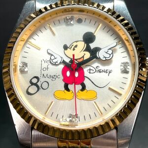 Disney ディズニー MICKEY ミッキーマウス 腕時計 アナログ クオーツ 3針 メタルバンド シルバー ラウンド 新品電池交換済み 動作確認済み