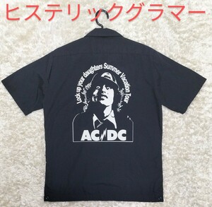 【ACDCコラボ★】HYSTERIC GLAMOUR 半袖ワークシャツ/黒◆ヒステリックグラマー (5)