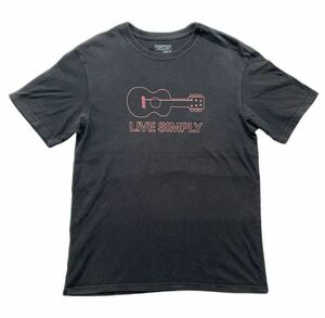 米国製 2015 パタゴニア Tシャツ リブシンプリー patagonia LIVE SIMPLY Guitar Cotton T-Shirt 38708FA15 ブラック サイズM [b4-0014]