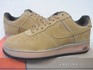 新品箱付 01年製 2001 NIKE AIR FORCE 1 B WHEAT DARK MOCHA FLAX BROWN ナイキ エア フォース ウィート フラックス ブラウン 624040-771