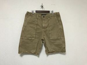 本物アバクロアンドフィッチAbercrombie&Fitchコットンワークベイカーハーフショートパンツアメカジメンズサーフミリタリーベージュ32M