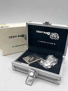 N38222■【未使用!!】 Zippo ジッポー オイルライター チョロQ 25周年 C 2004年 520/999 シルバー カラー ケース付 限定品 記念品 喫煙具