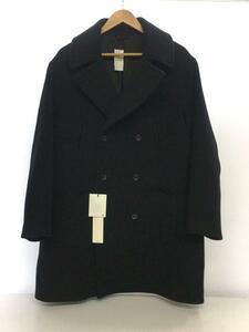 BLURHMS◆23AW/Wool Cashmere Pea Coat/ピーコート/2/ウール/BLK/BHS23F014