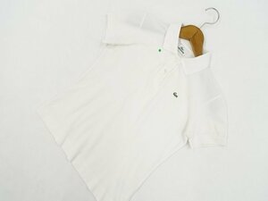 美品 ラコステ LACOSTE 半袖 ポロシャツ 38 ホワイト 【メール便可】