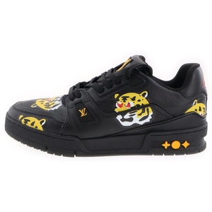 LOUIS VUITTON ルイヴィトン 20SS ×NIGO LV Trainer ニゴ LVトレイナーライン ローカットスニーカー タイガープリント ブラック