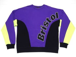 SOPH. F.C.Real Bristol 2023SS BIG LOGO PANELED CREWNECK SWEAT L size / ソフ ビッグロゴ クルーネック スウェット メンズ 定価25300円