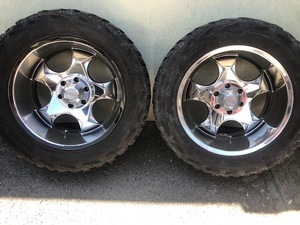 ORM 4x4 CHROMEオフロードクロームメッキ社外アルミ 10J -24 6H139.7 33x12.50R20 KUMHO ROAD VENTURE MTマッドタイヤランクルFJクルーザー