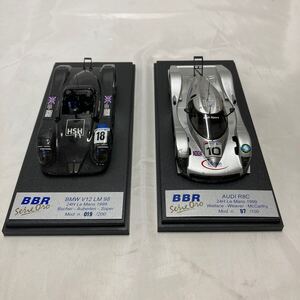 BBR 1/43 2台セット 外箱なし Audi R8C BMW V12 LM98 ミニカースポーツカー　[399]