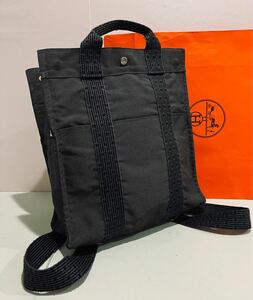 HERMES 超美品 リュック MM バッグ エルメス エール グレー バック