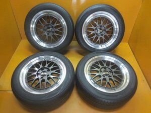 ☆スピスタ☆タイヤホイール　BBS　プリウスα カムリ マークＸ ミニバン　17インチ　4本　7.5J +35 114.3-5　215/55R17　R17910　中古　18