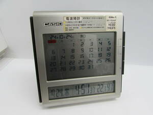 現状品 CASIO カシオ 電波時計 IDC-110J-8JF 置時計 掛け時計 温度 湿度 フルオートカレンダー 動作品