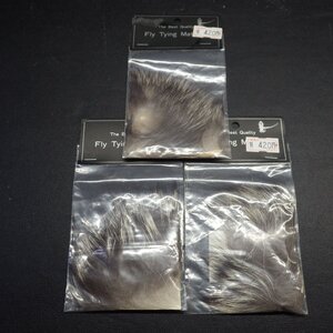 The Best Quality Fly Tying Material SILVER FOX 3枚セット ※在庫品 (8L0503) ※クリックポスト