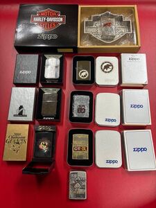 ZIPPO ジッポ オイルライター 喫煙グッズ 喫煙具 まとめ 8点 現状品 Harley-Davidson ハンティングワールド GTR など 未使用品含む