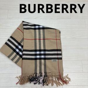 BURBERRY バーバリー カシミヤ 大判ストール ノバチェック W24388