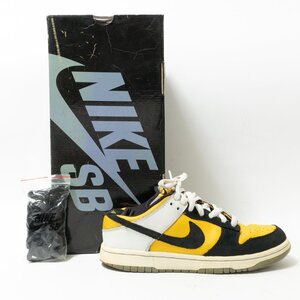 【1円スタート】NIKE ナイキ 304292-701 DUNK LOW PRO SB スケートボード ローカットスニーカー シューズ イエロー ブラック 25cm レザー