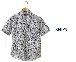 美品◆シップス◆SHIPS GENERAL SUPPLY◆小花柄 半袖 シャツ【S】メンズ