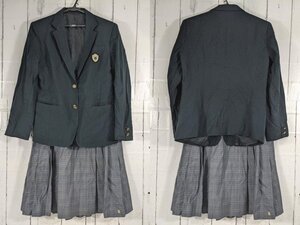 【as652】京都府 向陽高校 女子用 学生服 制服 ブレザー+冬服スカート◆g85