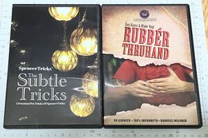 ◆2点セット◆DVD◆「サトルトリックス by スペンサートリックス」「Rubber Thruhand by Dan Hauss & Blake Vogt」◆