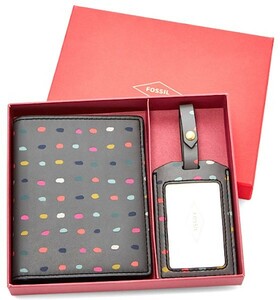 FOSSIL フォッシル SL7220P KEELY PASSPORT CASE/LUGGAGE TAG GIFTSET ケリーパスポートケース/ ラゲージタグ sl7220p