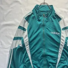 90s adidas トラックジャケット XL-2XL相当 グリーン 希少