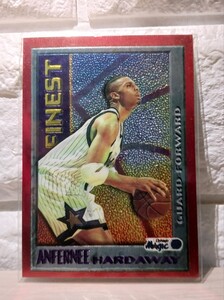 1995～96年　NBAカード FINEST mystery M3　 ANFERNEE HARDAWAY refractor　 (cあ)