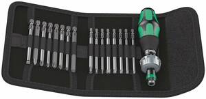 Wera KK60 RA ラチェットドライバー17ピースセット 05051040001 Kraftform Kompakt