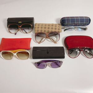 ◆まとめて6点 ブランドメガネ サングラス クリスチャンディオール・YSL・GIVENCHY・cazal 他 ケース付き◆B3-K