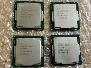 【intel Core i7-7700 3.60GHz 4個SET】CPU　1円スタート売り切り　ジャンク　中古　動作PC分解救出品　送料全国一律２3０円