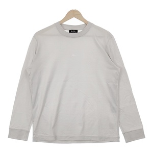 A.P.C. スモールロゴ プリント サイズM 4114413 長袖Ｔシャツ カットソー ロンＴ ライトグレー アーペーセー 4-1204M F97394