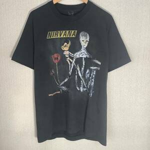 当時もの 1990s Nirvana Incesticide 黒 Screen Stars製 サイズL ヴィンテージ Tシャツ 80s 90s ロック カート・コバーン