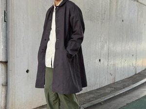 ナイジェル・ケーボン　DUSTER COAT - HEMP CANVAS 麻　コート【M