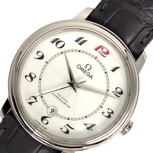 オメガ OMEGA デビルプレステージ　50周年記念モデル 424.53.40.20.04.002 白文字盤 K18ホワイトゴールド 腕時計 メンズ 中古