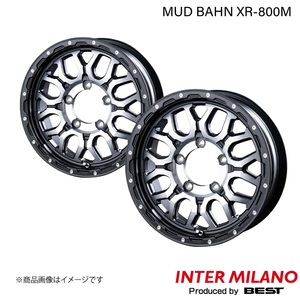 INTER MILANO/インターミラノ MUD BAHN XR-800M ホイール 2本【16×5.5J 5-139.7 INSET20 マットブラックディスクポリッシュ】