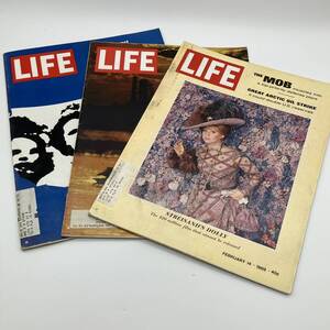 【 ビンテージ ３冊セット 】まとめ 売り　洋書 LIFE 1969年 LIFE誌 ライフ誌 洋雑誌 ビンテージ レトロ 雑誌 広告 ポスター コレクション