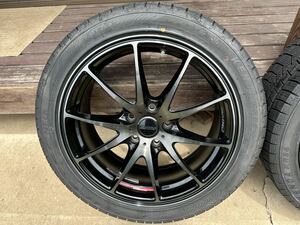 RAYS VOLK RACING G25 D-BK LIMITED EDITION 18×7.5J 48 5H 114.3 4本セット スタッドレスタイヤ付