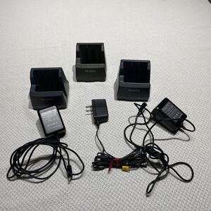 ②KEYENCE/キーエンス　BT-900用充電器　アダプター付3台セット　中古品　簡易整備済　保証付