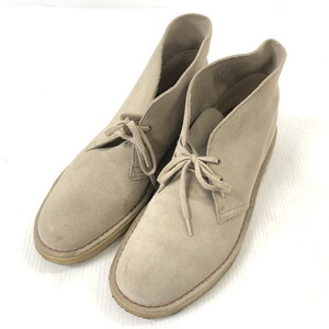 TEI 【現状渡し品】 CLARKS クラークス DESERT BOOT デザートブーツベージュ 27.5cm ワラビー スウェード 〈164-240503-MK-11-TEI〉