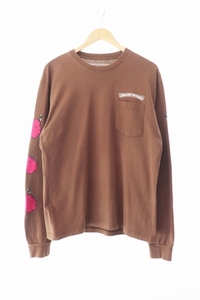 クロムハーツ CHROME HEARTS ×MATTY BOY マッティボーイ 19AW PPO STRUCTURE L/S Tee ストラクチャー 長袖 Tシャツ カットソー M 茶 ブラ