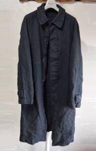 名作　コムデギャルソンオム　縮絨コート　М　濃灰　2002AW 杰作　Comme des Garcons homme